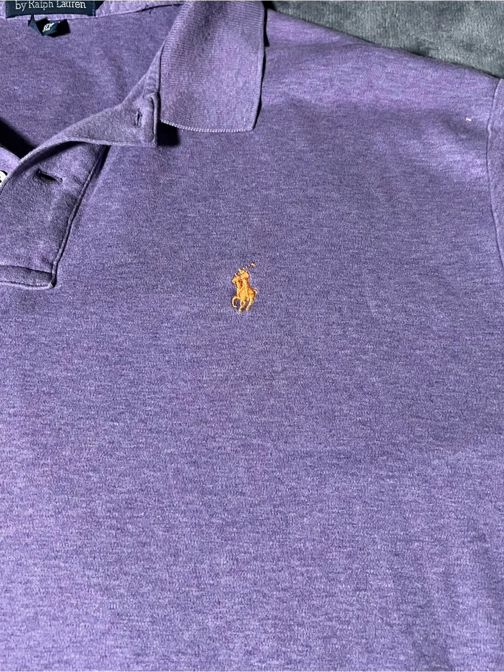 Polo Ralph Lauren Classic Fit Purple Heather Short Sleeve Polo XL Orange Pony